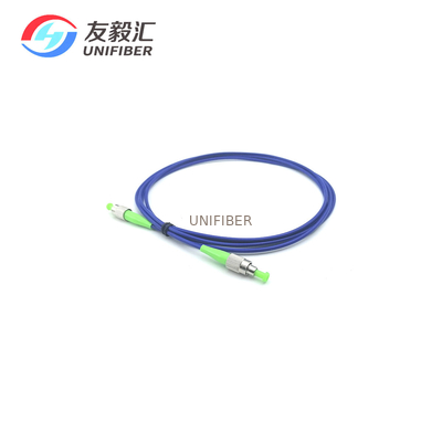 Indoor Rugged Armored Fiber Patch Cord OFNR 1m Blue Single Mode FC/APC-FC/APC