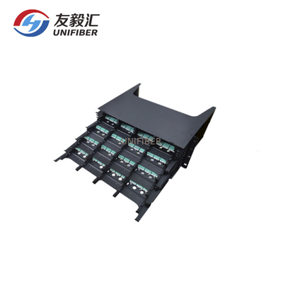 4U 576 Core High Density Modular Patch Panel MPO To LC Cassettes 8/12/24F