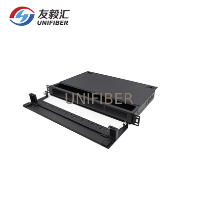 19 Inch 1U 96 Port Rack Mount MPO Patch Panel With 4x24 Fiber Cassette Module