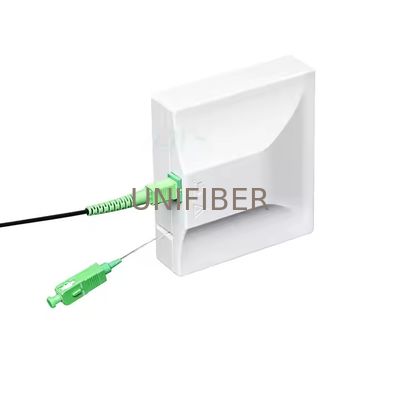 1 Port Wall Outlet Fiber Faceplate With G657B3 Invisible Cable 10/20 meters SC/APC