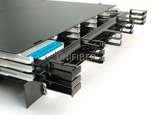 1U 144 Port MPO-LC High Density Fiber Patch Panel with 12x MPO-LC Cassettes