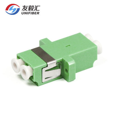 Ceramic Sleeve 0.2dB LC/APC SM Duplex Adapter With Flange